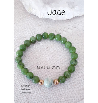 Bracelet en Jade , 8 et 12 mm .