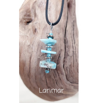 Collier en Larimar .