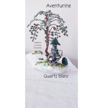 Arbre de vie en Aventurine , Esprit de la Forêt .