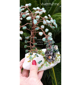 Arbre de vie en Aventurine , Esprit de la Forêt .