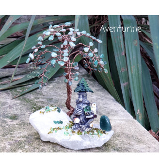 Arbre de vie en Aventurine , Esprit de la Forêt .