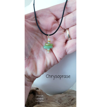 Collier en Chrysoprase .