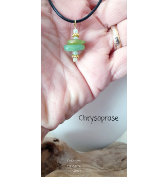 Collier en Chrysoprase .