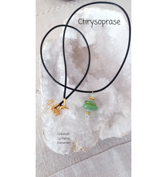 Collier en Chrysoprase .