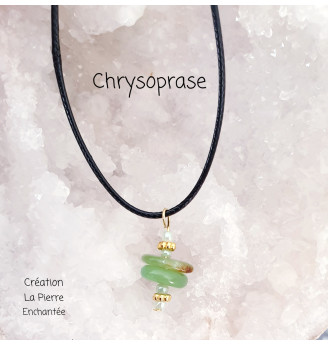 Collier en Chrysoprase .