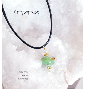 Collier en Chrysoprase .