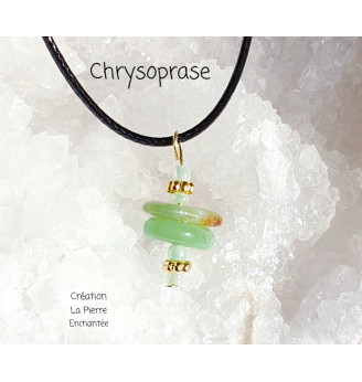 Collier en Chrysoprase .