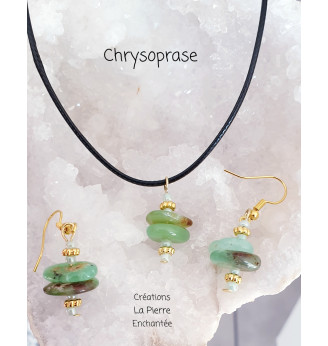 Collier en Chrysoprase .