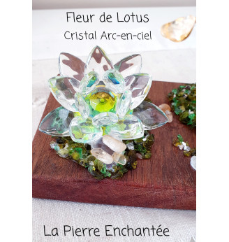 Arbre de vie en Citrine et Fleur de Lotus en Cristal .