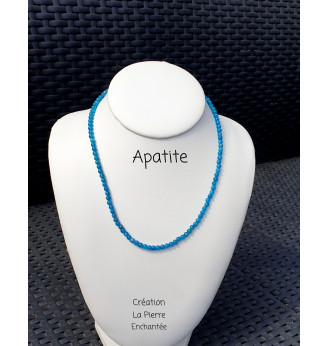 Collier ras de cou en Apatite, 4 mm .