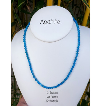 Collier ras de cou en Apatite, 4 mm .
