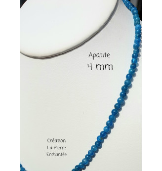 Collier ras de cou en Apatite, 4 mm .