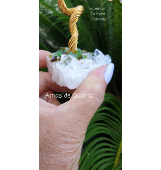 Arbre de vie en Cristal de Roche , sur Amas de Quartz.