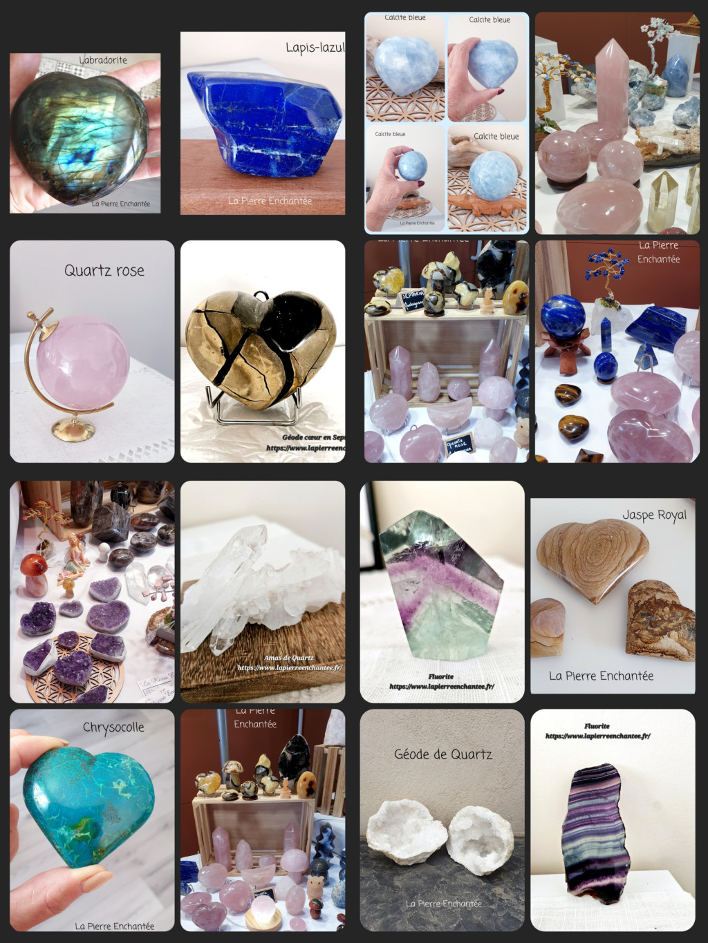 Large Choix de Minéraux et Pierres Naturelles