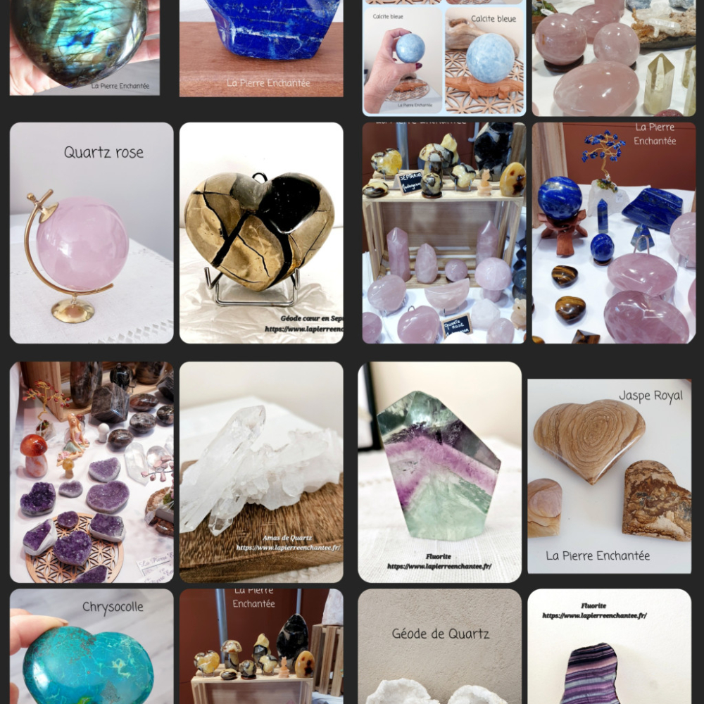 Large Choix de Minéraux et Pierres Naturelles